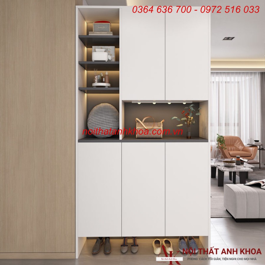 Tủ Giày Cao Kịch Trần Gỗ Công Nghiệp Màu Trắng Đẹp Giá Rẻ Tủ Giày Cao Kịch Trần Gỗ Công Nghiệp Màu Trắng Đẹp Giá Rẻ