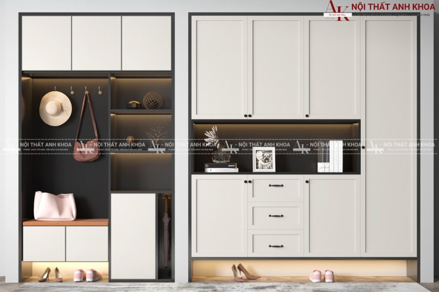 Tủ giày kèm ghế ngồi - Gọn gàng, sang trọng cho mọi nhà Tủ giày kèm ghế ngồi - Gọn gàng, sang trọng cho mọi nhà