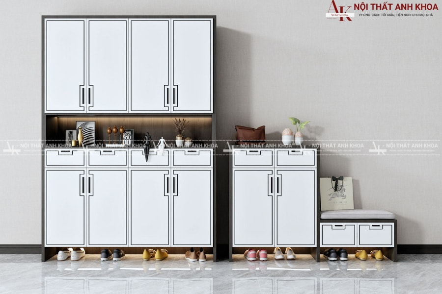 Tủ giày thông minh có ghế ngồi đẹp hiện đại, cổ điển Tủ giày thông minh có ghế ngồi đẹp hiện đại, cổ điển