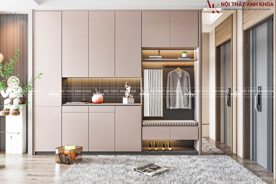 Tủ giày gỗ công nghiệp kết hợp ghế ngồi đẹp hiện đại Tủ giày gỗ công nghiệp kết hợp ghế ngồi đẹp hiện đại