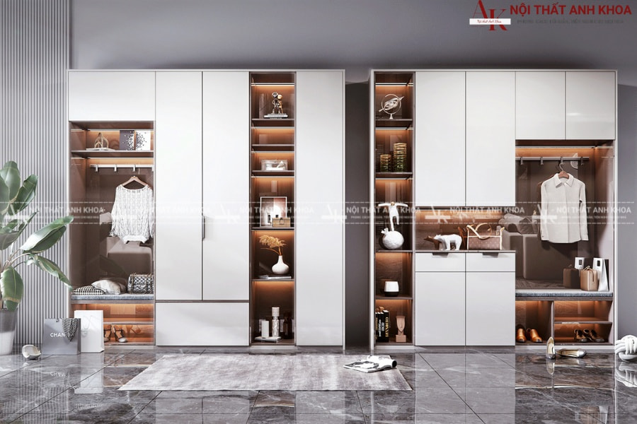 Tủ giày có ghế ngồi gỗ MDF hiện đại - Tiện lợi, sang trọng Tủ giày có ghế ngồi gỗ MDF hiện đại - Tiện lợi, sang trọng