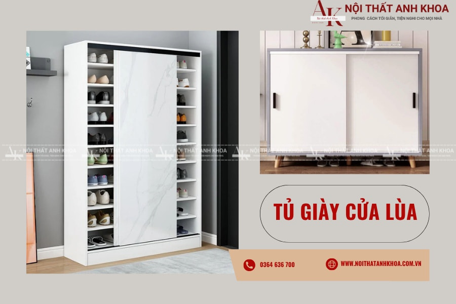 Tủ giày cửa lùa gỗ MDF hiện đại - Điểm nhấn sang trọng cho mọi không gian Tủ giày cửa lùa gỗ MDF hiện đại - Điểm nhấn sang trọng cho mọi không gian