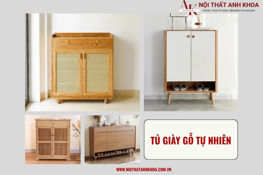 Tủ giày gỗ tự nhiên bền đẹp, sang trọng Tủ giày gỗ tự nhiên bền đẹp, sang trọng