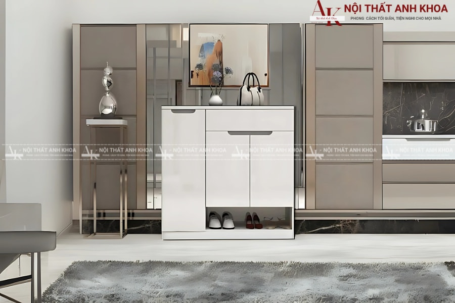Tủ giày hiện đại gỗ công nghiệp - Thiết kế tối giản  Tủ giày hiện đại gỗ công nghiệp - Thiết kế tối giản
