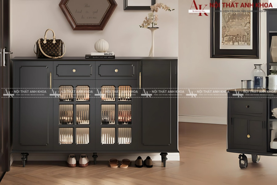Mẫu tủ giày gỗ MDF cho nhà đẹp, gọn gàng Mẫu tủ giày gỗ MDF cho nhà đẹp, gọn gàng