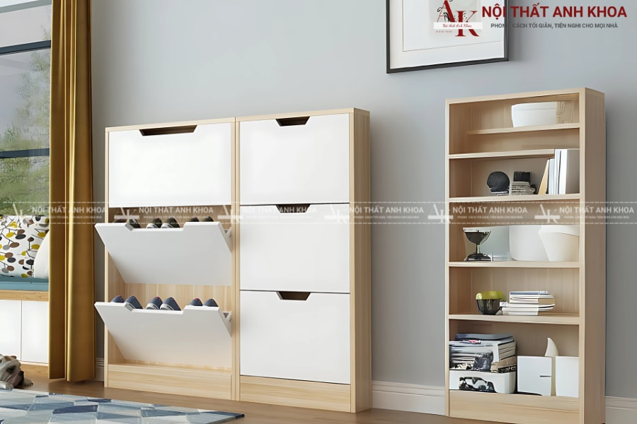 Tủ giày dép cánh lật gỗ công nghiệp - Thiết kế đẹp, giá tốt Tủ giày dép cánh lật gỗ công nghiệp - Thiết kế đẹp, giá tốt