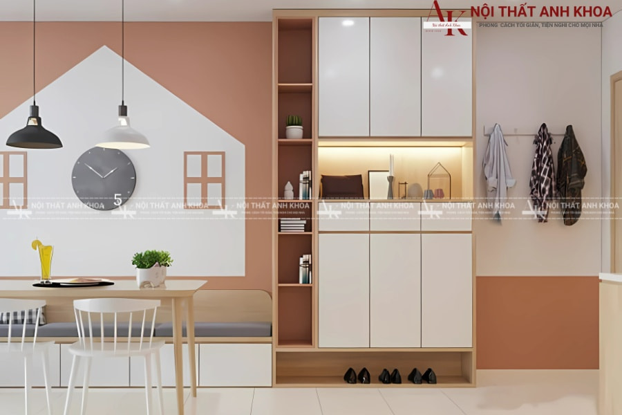 Tủ giày dép MDF - Thiết kế đẹp, dễ phối nội thất Tủ giày dép MDF - Thiết kế đẹp, dễ phối nội thất