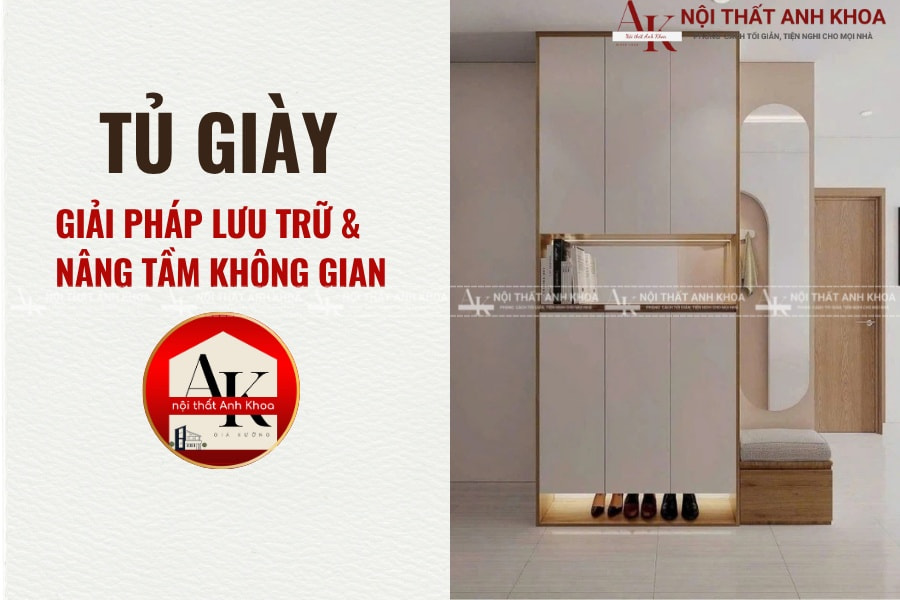 Tủ giày - Giải pháp lưu trữ và nâng tầm không gian Tủ giày - Giải pháp lưu trữ và nâng tầm không gian