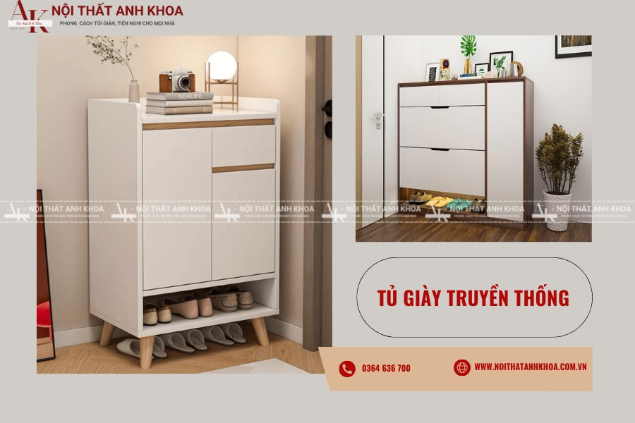 Tủ giày gỗ công nghiệp truyền thống Tủ giày gỗ công nghiệp truyền thống