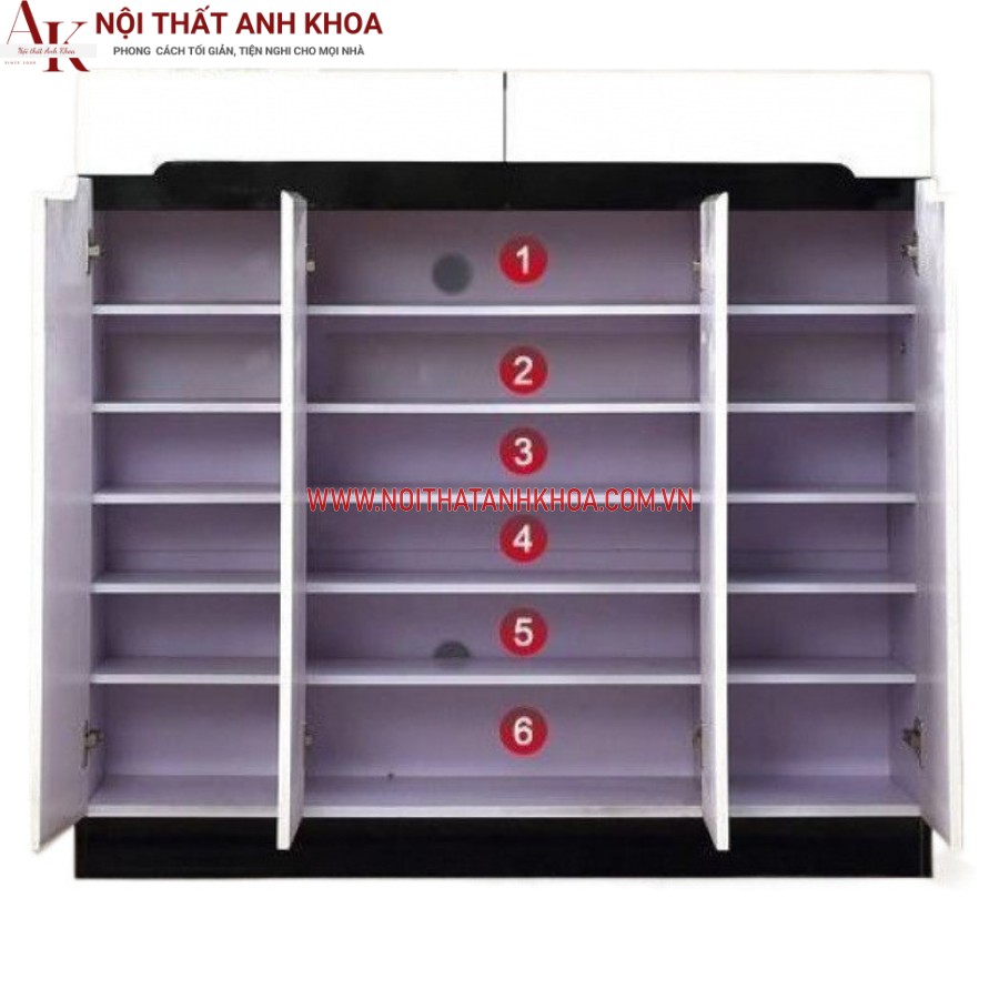 Không gian lưu trữ bên trong của tủ giày gỗ công nghiệp MDF Không gian lưu trữ bên trong của tủ giày gỗ công nghiệp MDF