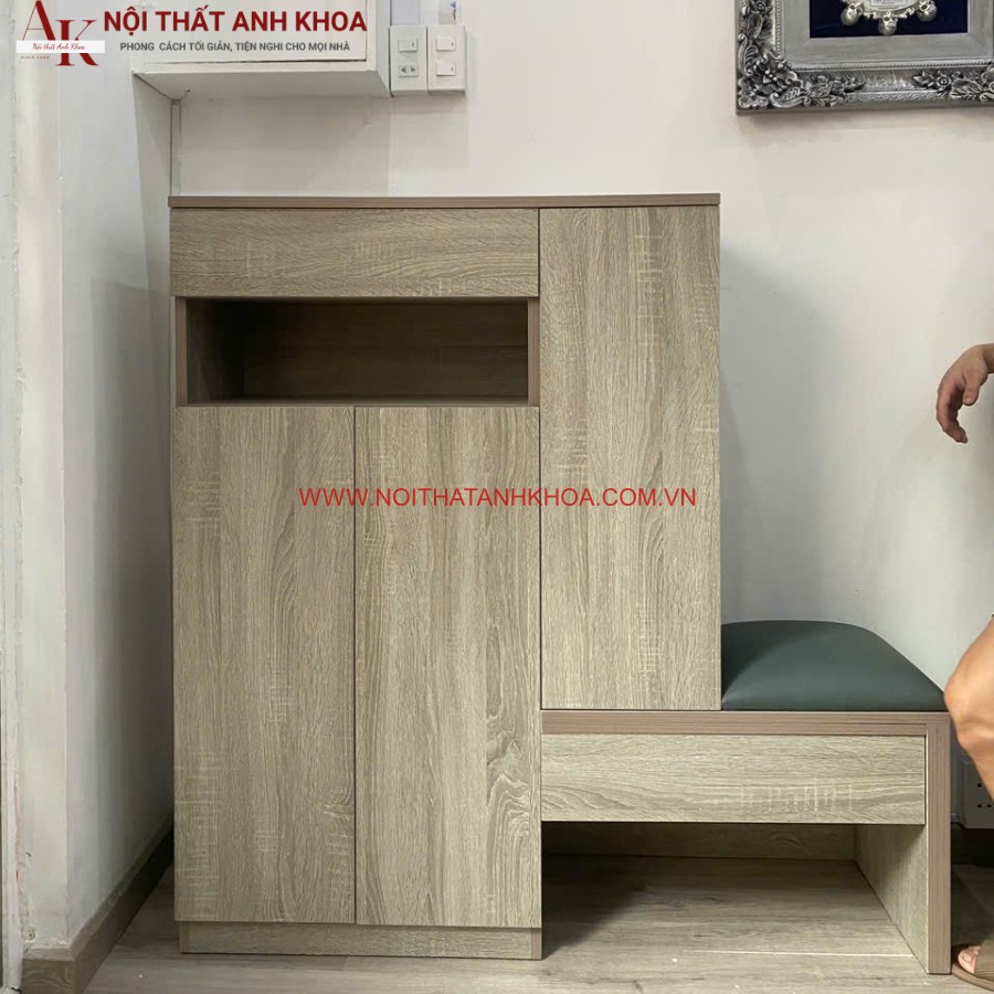 Tủ giày gỗ công nghiệp MDF phủ Melamine thông minh tiện lợi Tủ giày gỗ công nghiệp MDF phủ Melamine thông minh tiện lợi