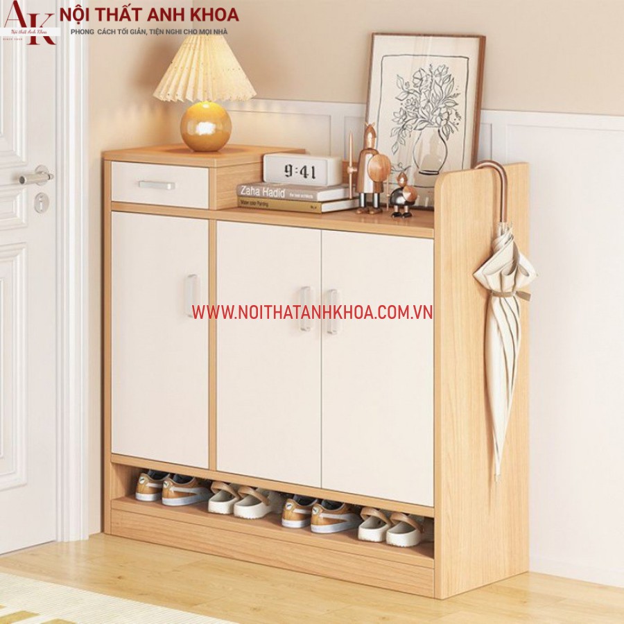 Tủ giày gỗ MDF cứng cáp, bền bỉ Tủ giày gỗ MDF cứng cáp, bền bỉ