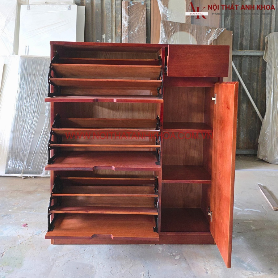 Tủ giày gỗ sồi tự nhiên thiết kế thông minh đẹp giá tốt Tủ giày gỗ sồi tự nhiên thiết kế thông minh đẹp giá tốt