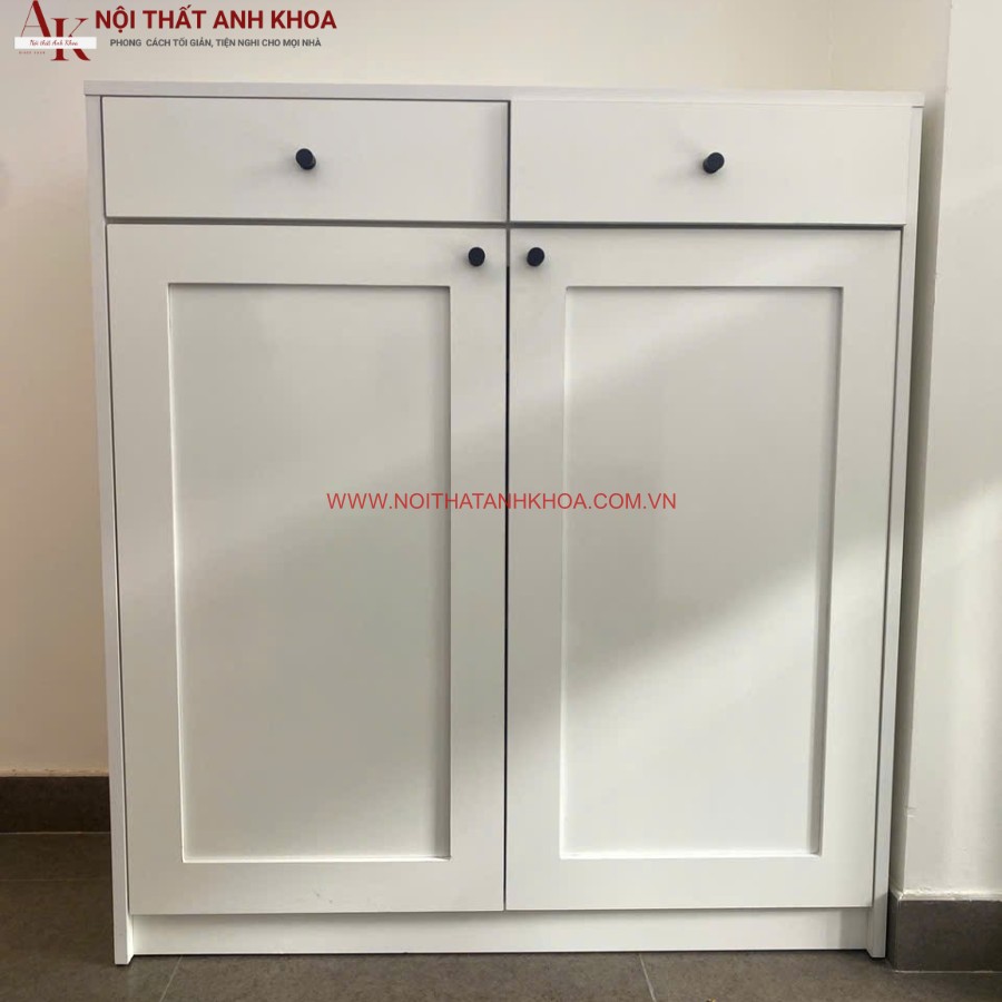 Tủ giày gỗ công nghiệp MDF màu trắng sang trọng Tủ giày gỗ công nghiệp MDF màu trắng sang trọng