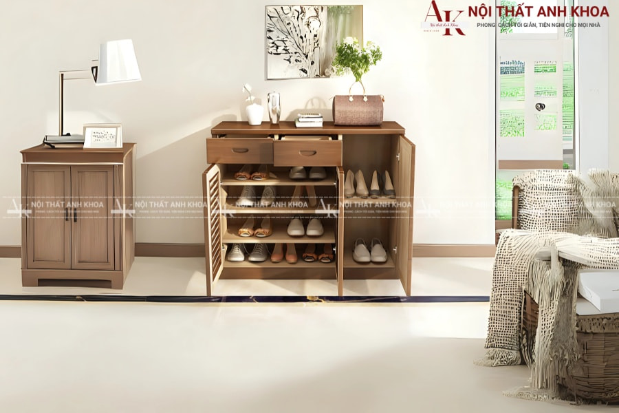 Tủ giày mini chuẩn phong cách Bắc Âu - Đơn giản, bền bỉ Tủ giày mini chuẩn phong cách Bắc Âu - Đơn giản, bền bỉ