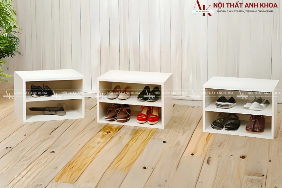 Tủ giày mini gỗ MDF - Đơn giản mà tinh tế Tủ giày mini gỗ MDF - Đơn giản mà tinh tế