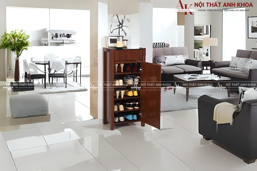 Tủ giày mini gỗ MDF - Giải pháp tối ưu cho căn hộ hiện đại Tủ giày mini gỗ MDF - Giải pháp tối ưu cho căn hộ hiện đại