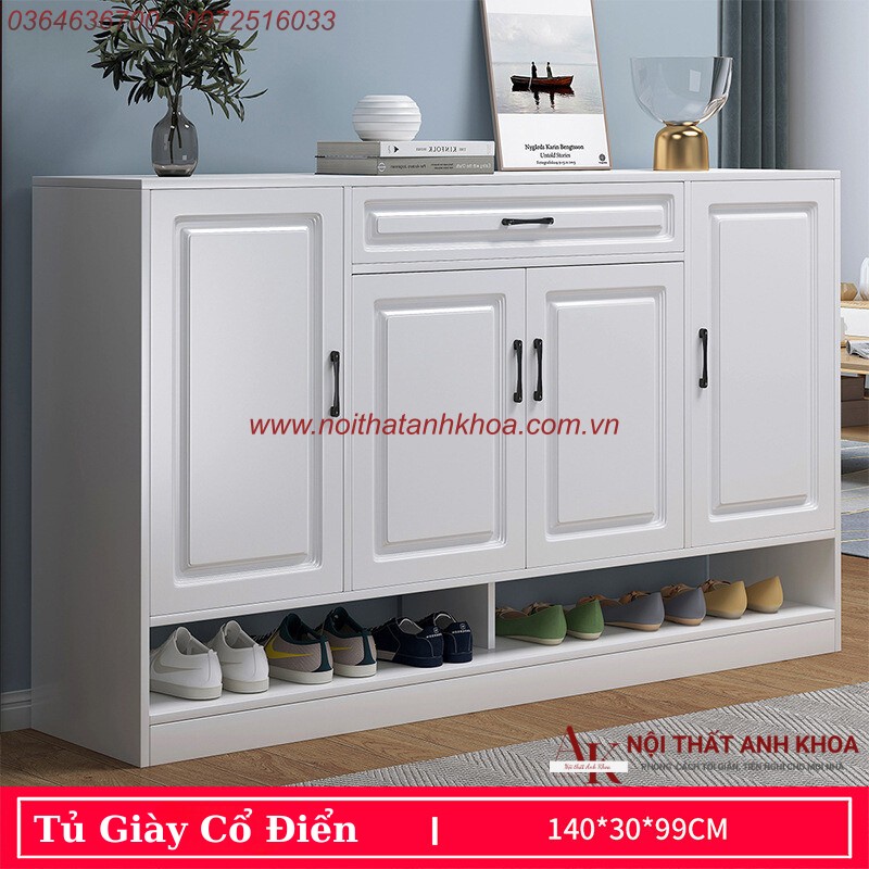Tủ Giày Thiết Kế Phong Cách Cổ Điển Gỗ MDF Cao Cấp Giá Rẻ Tủ Giày Thiết Kế Phong Cách Cổ Điển Gỗ MDF Cao Cấp Giá Rẻ