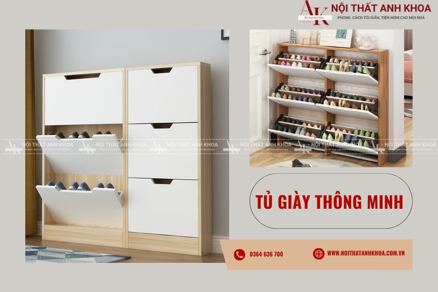 Tủ giày thông minh gỗ MDF đẹp nhất 2025 - Sang trọng và tiện nghi Tủ giày thông minh gỗ MDF đẹp nhất 2025 - Sang trọng và tiện nghi