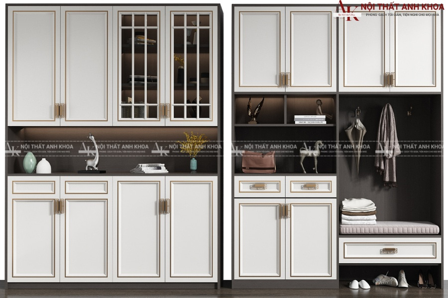 Tủ giày trắng hiện đại Tủ giày trắng hiện đại
