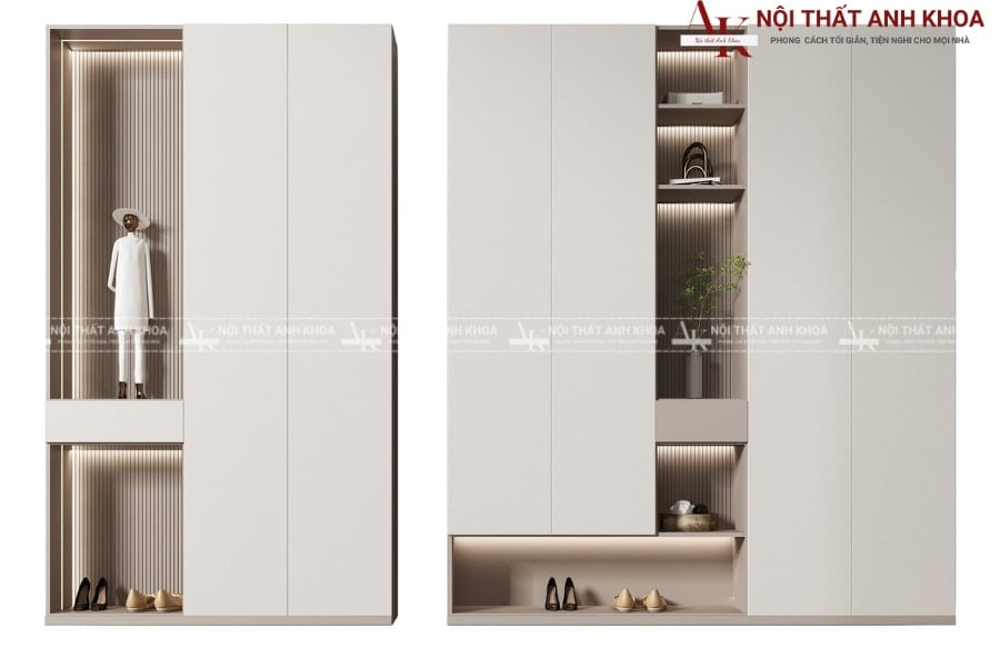 Thiết kế tủ giày văn phòng gỗ MDF đẹp hiện đại, sang trọng Thiết kế tủ giày văn phòng gỗ MDF đẹp hiện đại, sang trọng