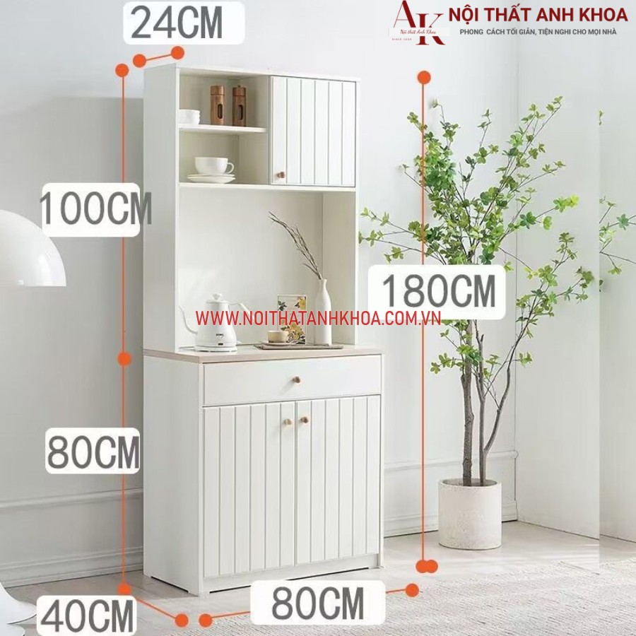 Tủ đựng đồ khô màu trắng hiện đại, thanh lịch Tủ đựng đồ khô màu trắng hiện đại, thanh lịch