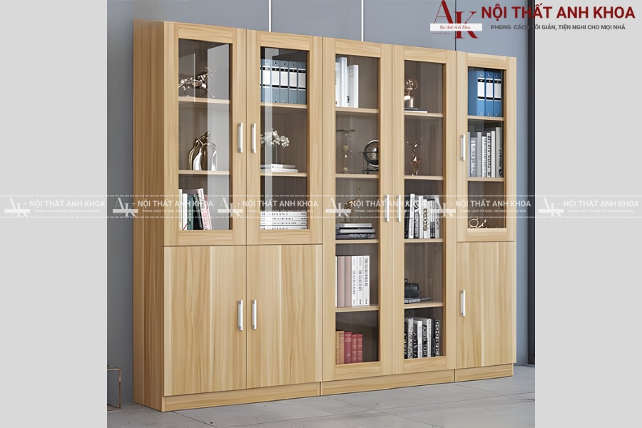 Tủ gỗ đựng hồ sơ văn phòng cánh kính - Sang trọng và chuyên nghiệp Tủ gỗ đựng hồ sơ văn phòng cánh kính - Sang trọng và chuyên nghiệp