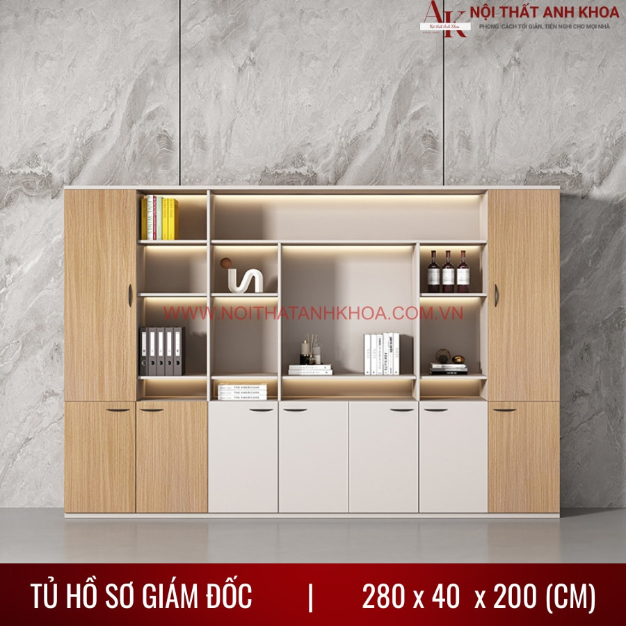 Tủ hồ sơ giám đốc gỗ MDF đẹp phối màu sang trọng đẳng cấp Tủ hồ sơ giám đốc gỗ MDF đẹp phối màu sang trọng đẳng cấp