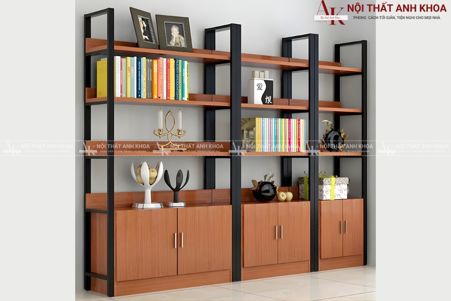Tủ hồ sơ gỗ MDF kết hợp sắt - Phong cách Industrial Tủ hồ sơ gỗ MDF kết hợp sắt - Phong cách Industrial