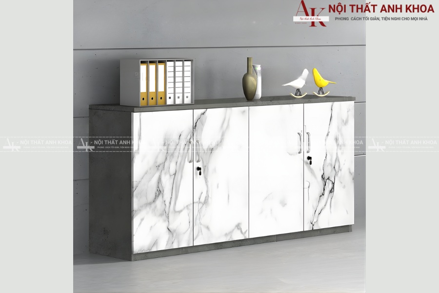 Tủ hồ sơ thấp kết hợp mặt vân đá - Đẹp từng chi tiết Tủ hồ sơ thấp kết hợp mặt vân đá - Đẹp từng chi tiết
