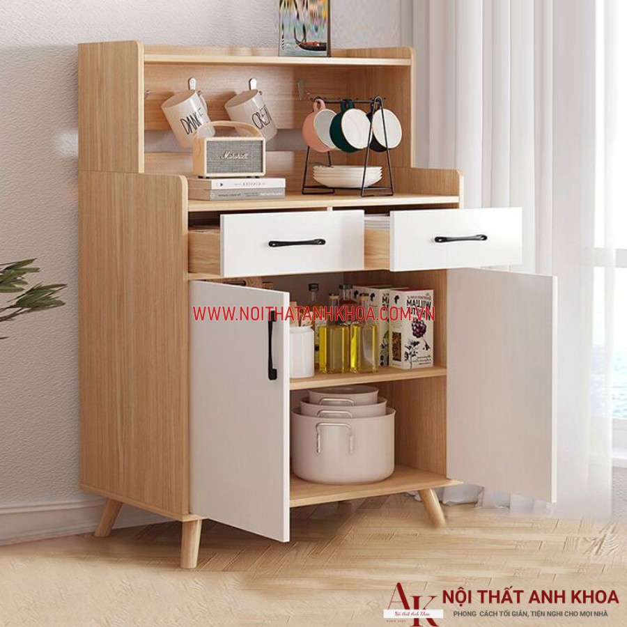 Tủ bếp đa năng được làm từ gỗ công nghiệp MDF cứng cáp Tủ bếp đa năng được làm từ gỗ công nghiệp MDF cứng cáp