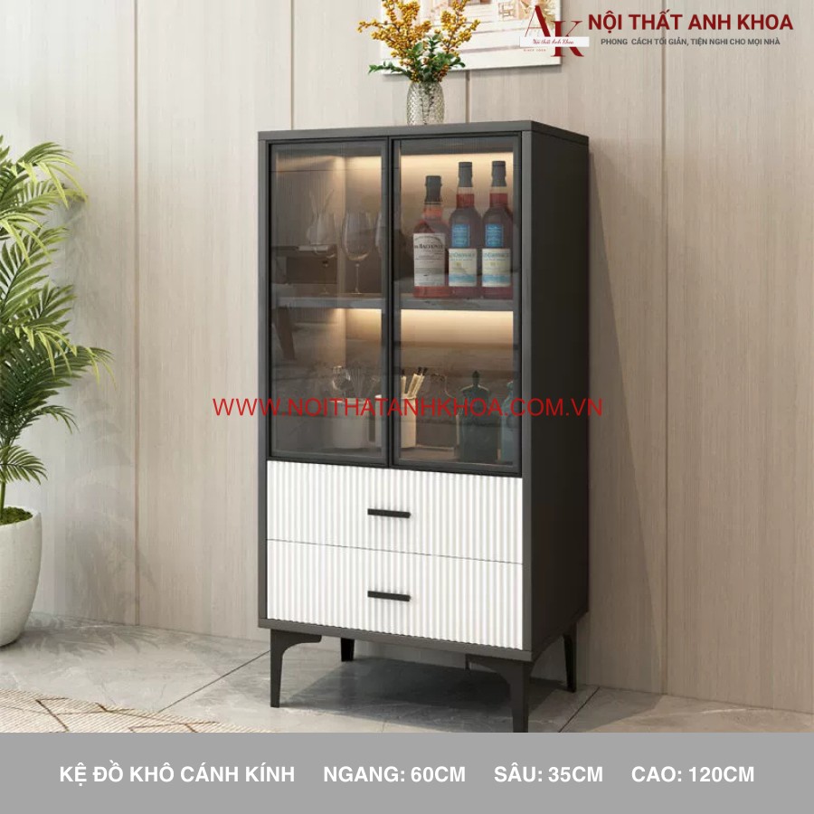 Kích thước kệ bếp khô đa năng cánh kính đẹp hiện đại màu xám chì phối trắng Kích thước kệ bếp khô đa năng cánh kính đẹp hiện đại màu xám chì phối trắng