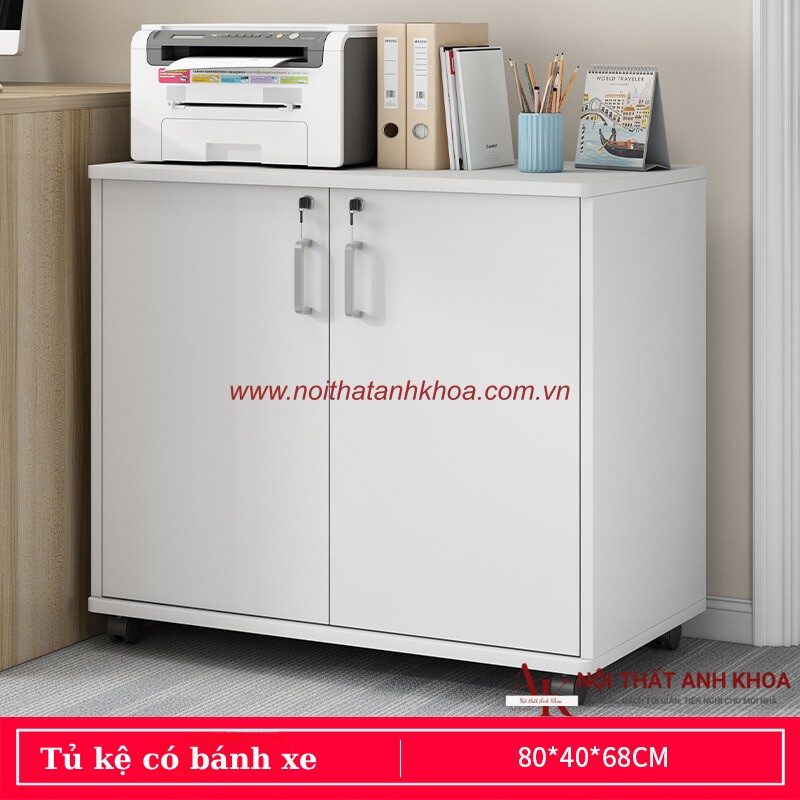 Tủ kệ có bánh xe gỗ MDF thiết kế đẹp   Tủ kệ có bánh xe gỗ MDF thiết kế đẹp