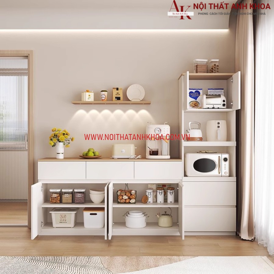 Tủ kệ nhà bếp đa năng tiện lợi Tủ kệ nhà bếp đa năng tiện lợi