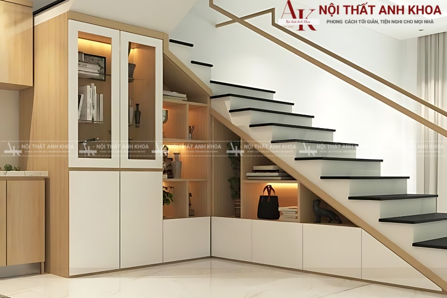 Tủ kính kết hợp kệ sách - Góc học thuật độc đáo Tủ kính kết hợp kệ sách - Góc học thuật độc đáo