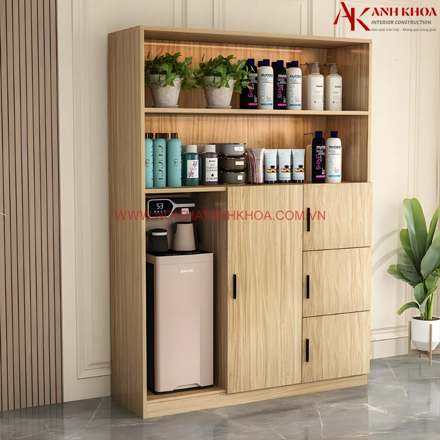 Tủ Locker cho văn phòng gỗ MDF màu vân gỗ đẹp, hiện đại Tủ Locker cho văn phòng gỗ MDF màu vân gỗ đẹp, hiện đại