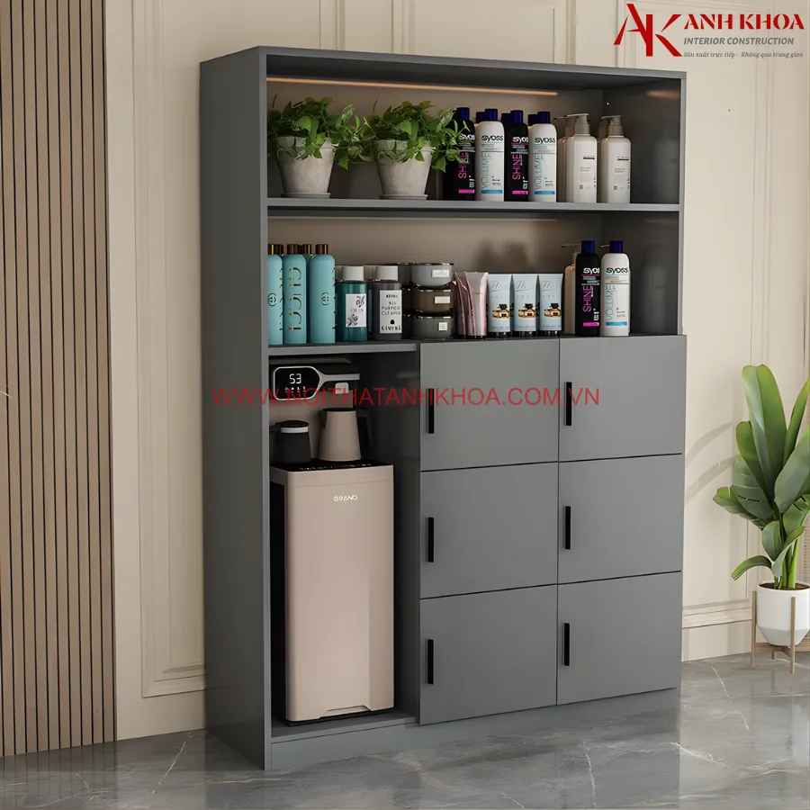 Tủ Locker cho văn phòng gỗ MDF màu xám ghi, giá tốt Tủ Locker cho văn phòng gỗ MDF màu xám ghi, giá tốt