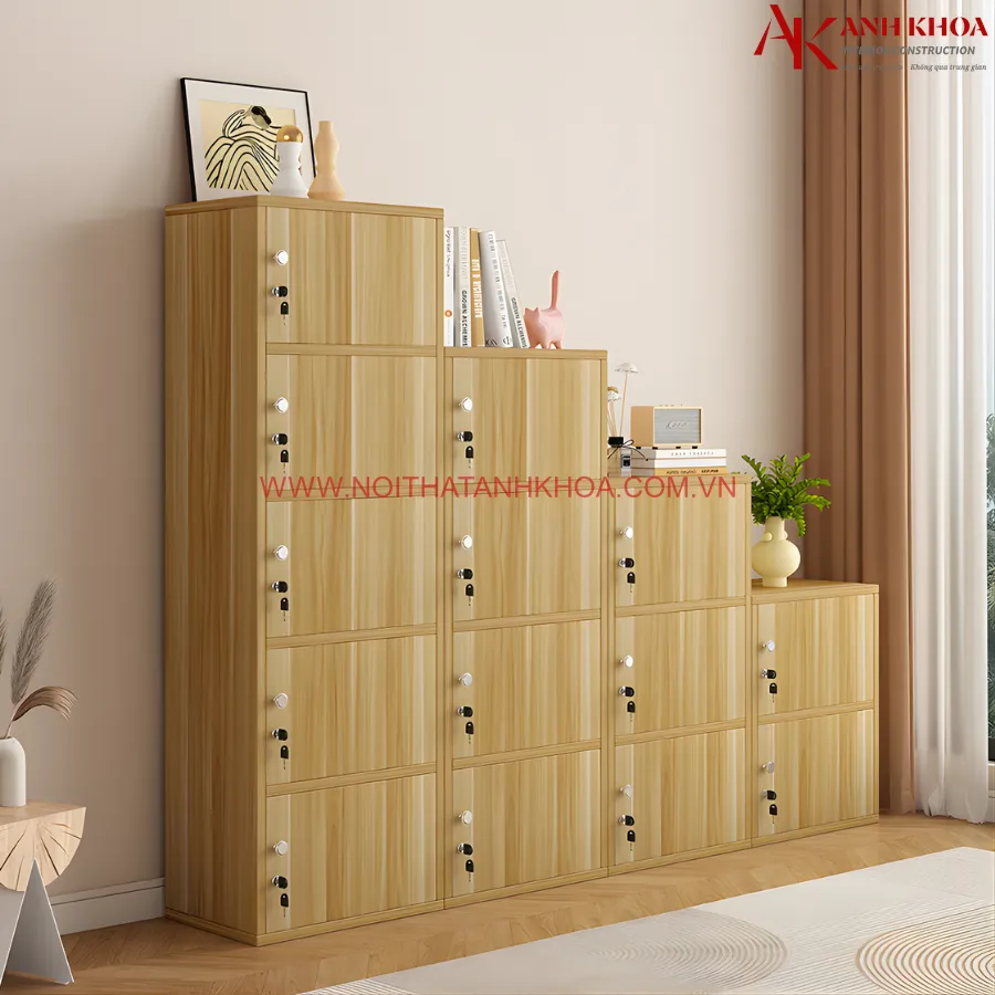 Tủ Locker gỗ công nghiệp cho văn phòng đẹp cao cấp, giá rẻ Tủ Locker gỗ công nghiệp cho văn phòng đẹp cao cấp, giá rẻ
