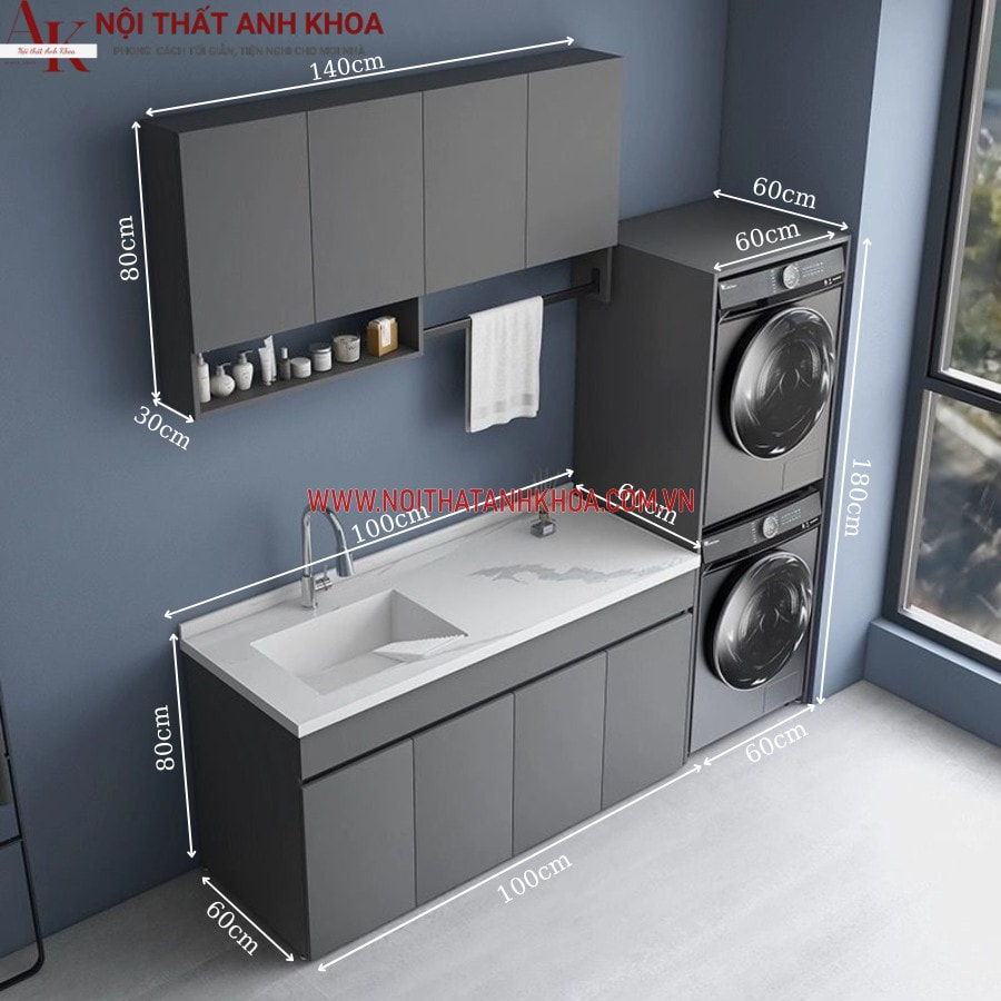 Kích thước tủ máy giặt gỗ MDF đẹp thông minh, tiện lợi Kích thước tủ máy giặt gỗ MDF đẹp thông minh, tiện lợi