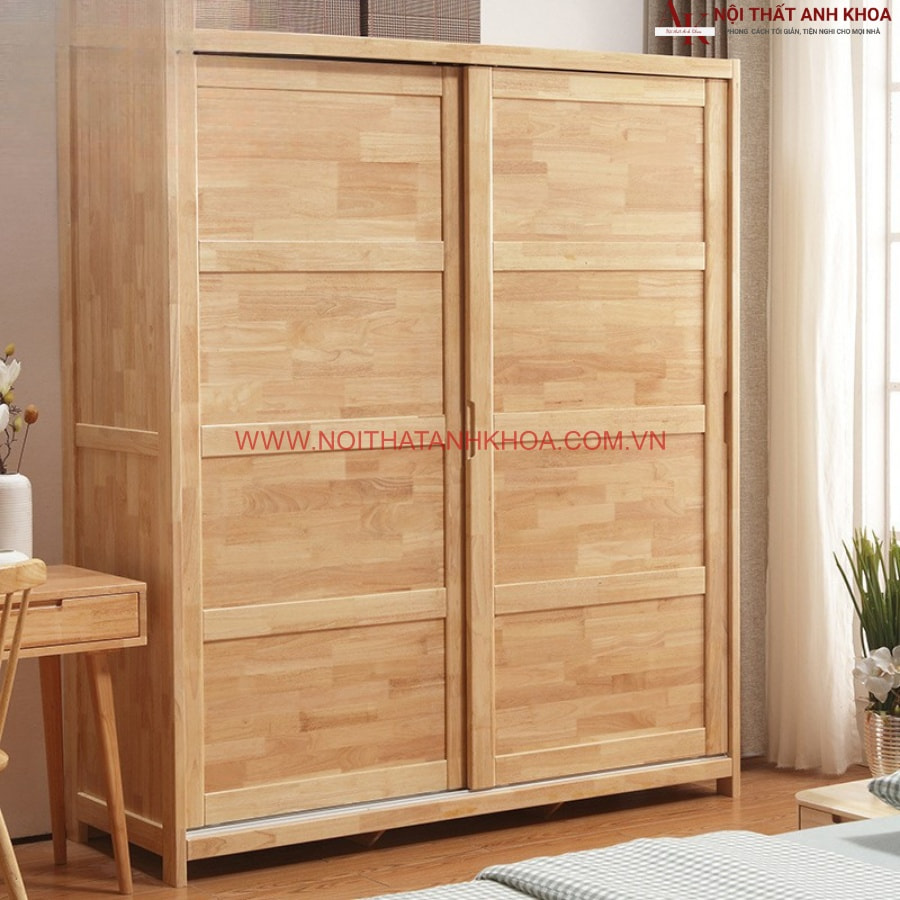 Tủ quần áo 2 cánh lùa gỗ ghép cao cấp Tủ quần áo 2 cánh lùa gỗ ghép cao cấp