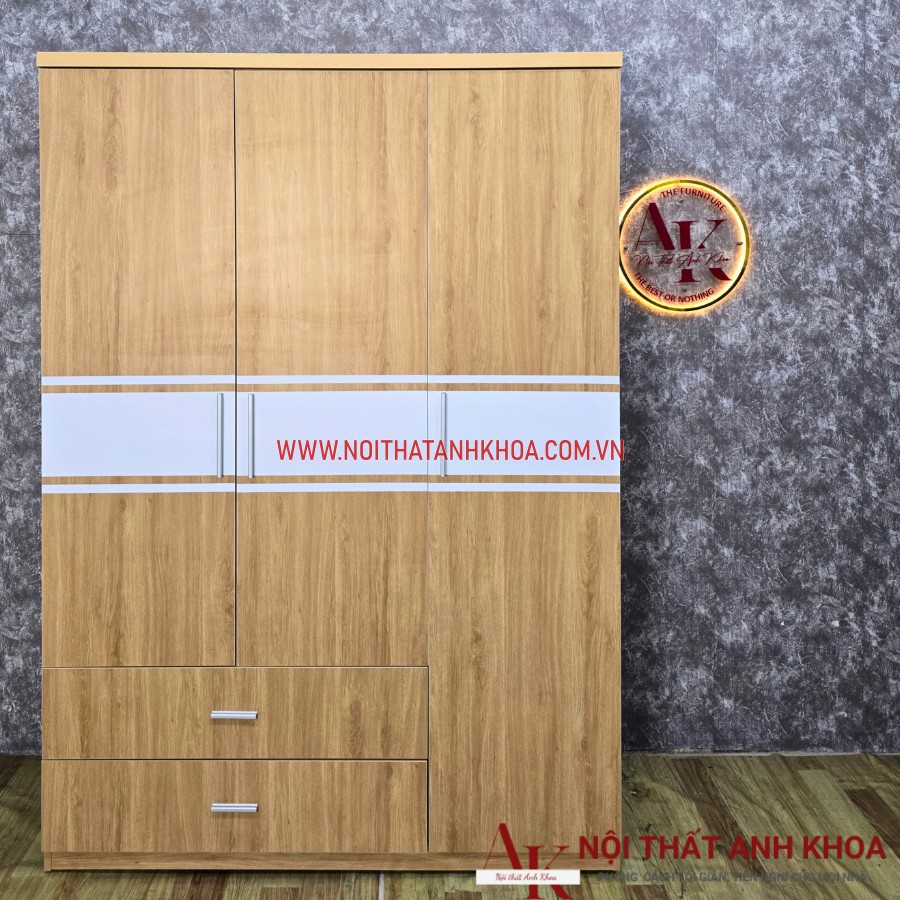 Tủ quần áo gỗ công nghiệp MDF 3 cánh Tủ quần áo gỗ công nghiệp MDF 3 cánh