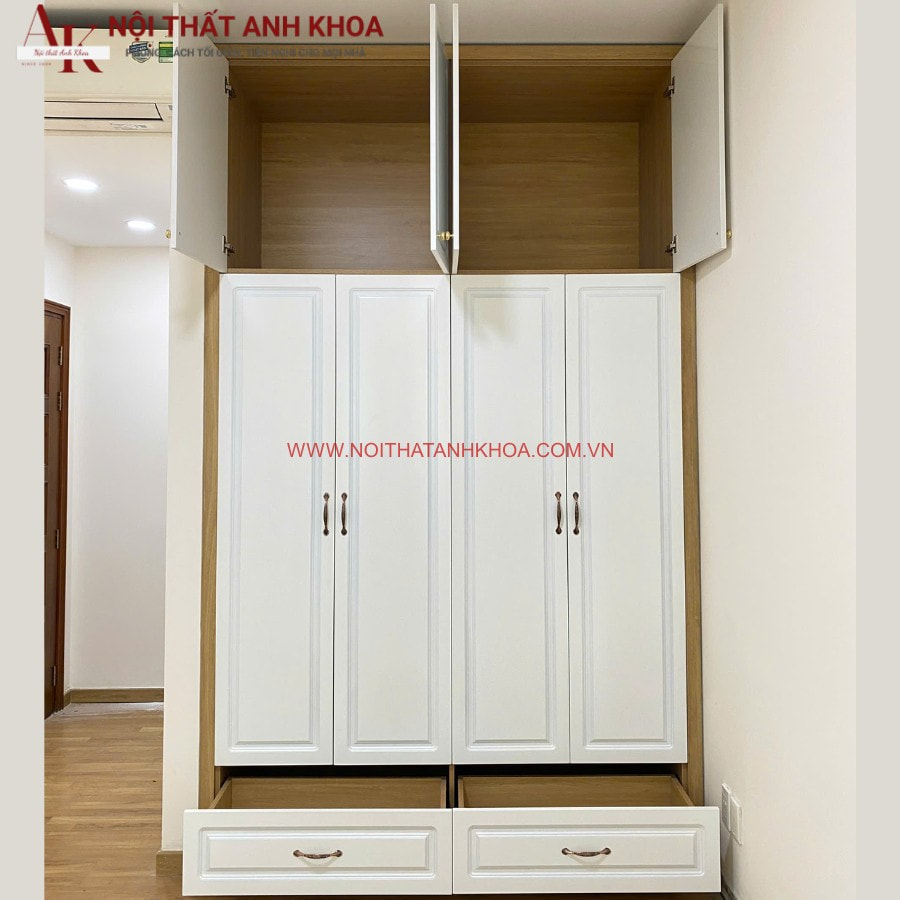 Tủ quần áo âm tường kịch trần gỗ công nghiệp Tủ quần áo âm tường kịch trần gỗ công nghiệp
