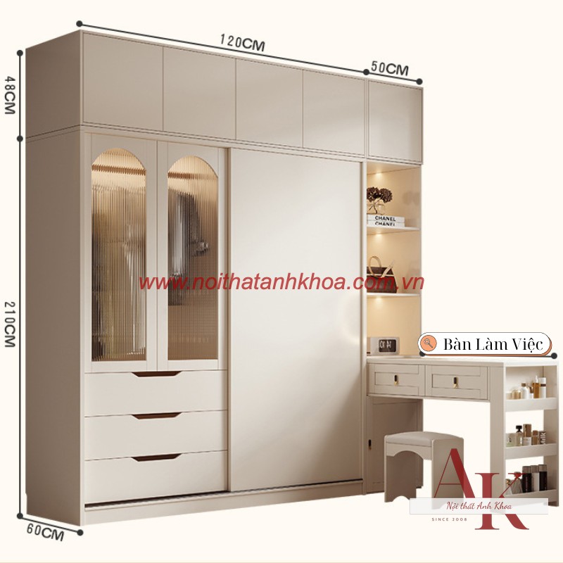 Tủ Quần Áo Cánh Kính Gỗ Công Nghiệp Đẹp Hiện Đại Tủ Quần Áo Cánh Kính Gỗ Công Nghiệp Đẹp Hiện Đại