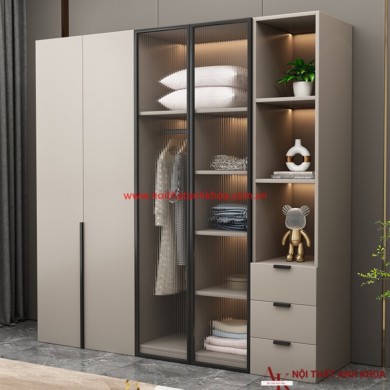 Tủ Quần Áo Cánh Kính Gỗ MDF Thiết Kế Sang Trọng Hiện Đại Tủ Quần Áo Cánh Kính Gỗ MDF Thiết Kế Sang Trọng Hiện Đại