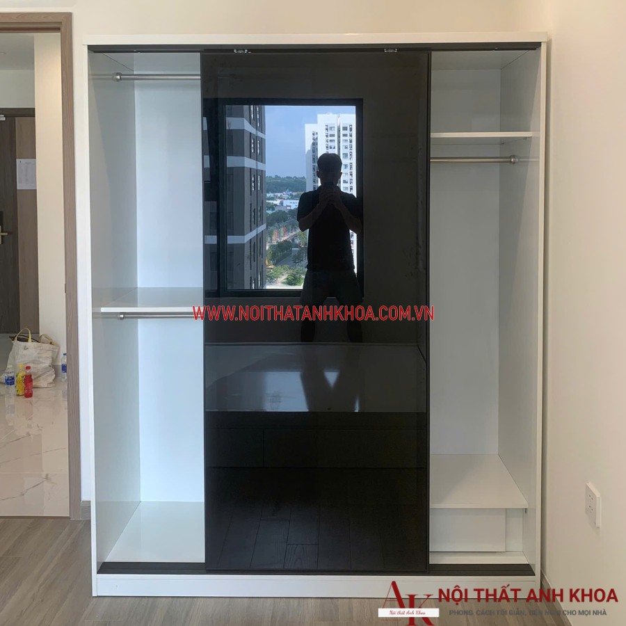 Tủ quần áo cánh kính lùa gỗ công nghiệp hiện đại, cao cấp Tủ quần áo cánh kính lùa gỗ công nghiệp hiện đại, cao cấp