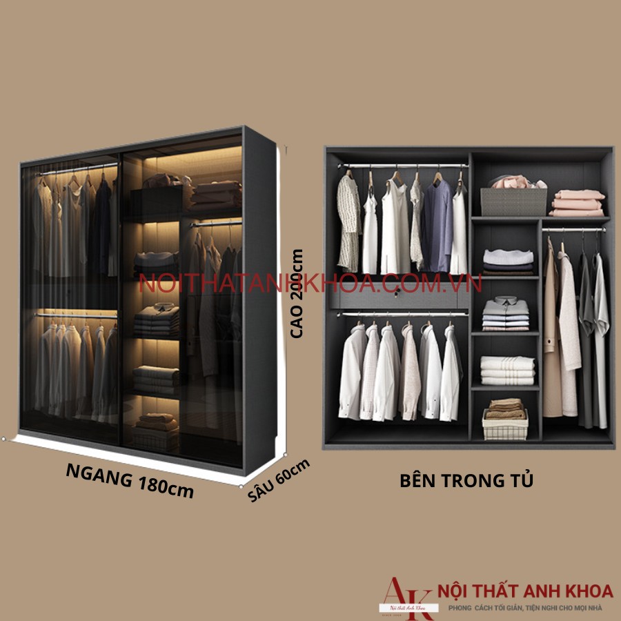 Tủ Quần Áo Cánh Kính Lùa Khung Tủ Gỗ Công Nghiệp Giá Tốt Tủ Quần Áo Cánh Kính Lùa Khung Tủ Gỗ Công Nghiệp Giá Tốt