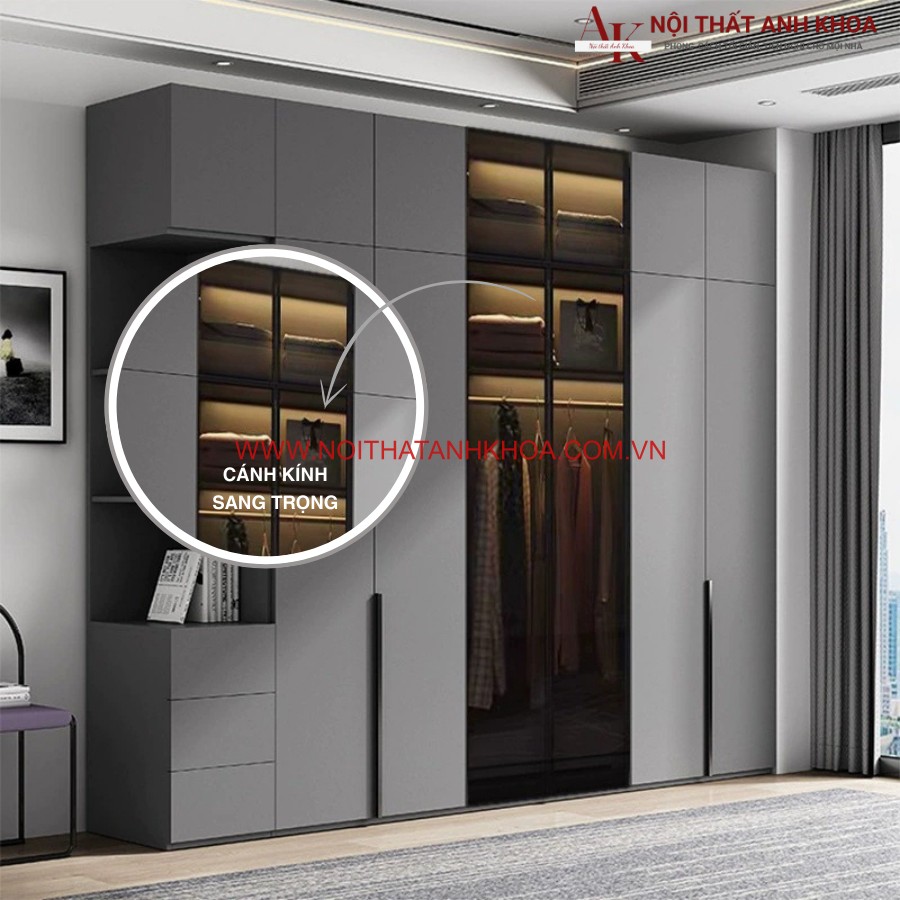 Tủ áo cánh kính hiện đại mang lại vẻ đẹp đẳng cấp  Tủ áo cánh kính hiện đại mang lại vẻ đẹp đẳng cấp