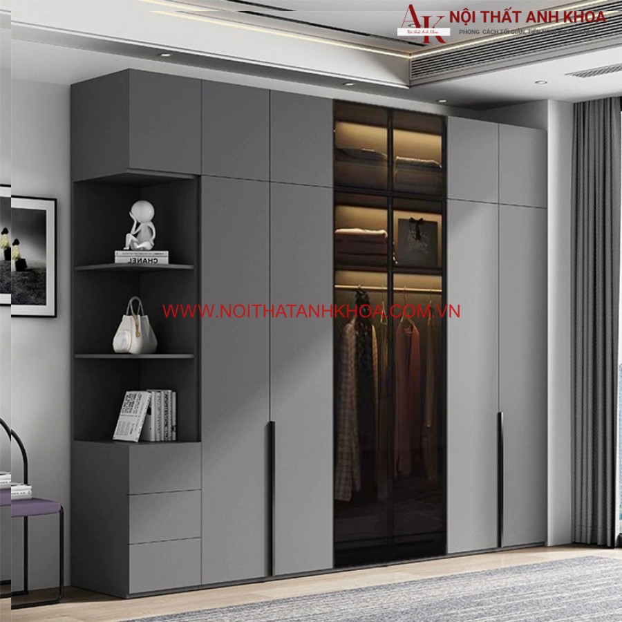 Kiểu dáng tủ quần áo cánh kính sang trọng và tinh tế Kiểu dáng tủ quần áo cánh kính sang trọng và tinh tế