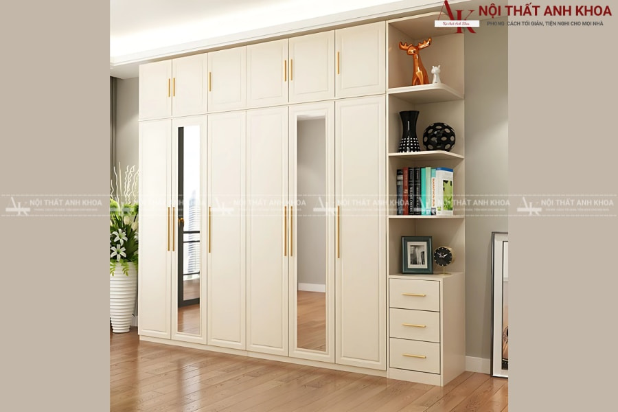 Tủ quần áo cánh mở có gương Tủ quần áo cánh mở có gương
