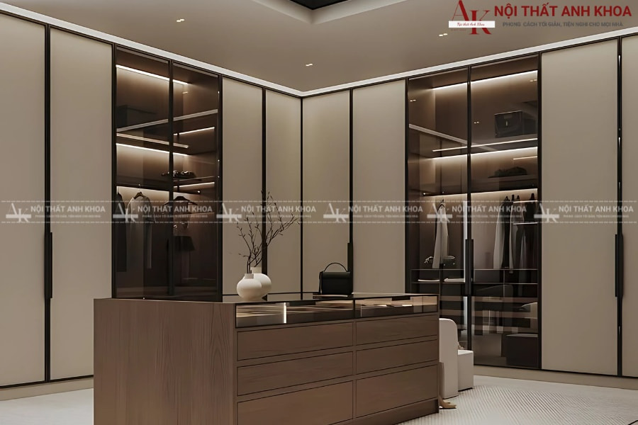 Tủ quần áo chữ L kịch trần Tủ quần áo chữ L kịch trần